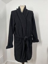 Victoria’s Secret S Black Cozy Plush Fleece Short Belted Robe New Women - £20.86 GBP