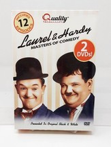 Laurel &amp; Hardy Masters of Comedy (DVD 2007) 12 Episodes Slapstick B&amp;W NEW Sealed - £3.37 GBP