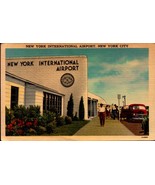 LINE POSTCARD- NEW YORK INTERNATIONAL AIRPORT, NYC (BECAME J.F. K. 12/19... - £4.67 GBP