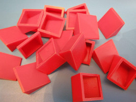 Vintage ITALOCREMONA PLASTIC CITY Constructions 20 HALF RED ROOF TILES O... - £13.46 GBP