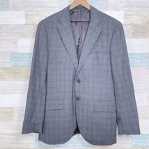 Luigi Bianchi Mantova Ermenegildo Zegna Sport Coat Gray Check Wool Mens 46R - £147.87 GBP