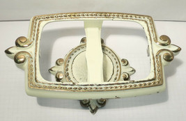 Vintage Amerock Bonaventure Collection Soap Dish Holder Brass / White - $16.30