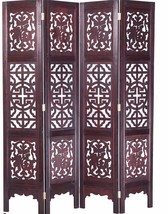 Vintage Oriental Style 4 Panels Screen Room Divider FUR1009 - £115.96 GBP