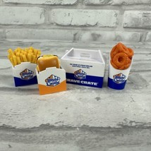 Mini Foodie Brands White Castle Lot 4 Zuru Onion Rings Burger Fries Take Out Box - £12.98 GBP