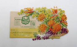 Vtg Ephemera Trade Card Carpenters Florist Cohoes NY Thanksgiving Chrysa... - $190.36 MXN