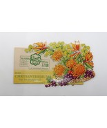Vtg Ephemera Trade Card Carpenters Florist Cohoes NY Thanksgiving Chrysa... - $10.00