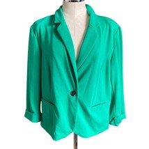 Catherine Malandrino Golf Green One Button Ponte Knit Blazer Jacket Size XXL - £29.06 GBP