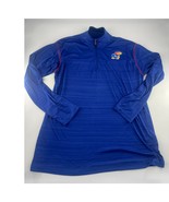 Kansas University Jayhawks Shirt Mens Large Blue Sportswear ¼ Zip Pullov... - $23.47