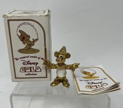 Disney 24kt Gold Plated Lead Crystal Mickey Mouse Lencia Austria Figurine W Box - £66.00 GBP