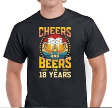 18th Birthday Gifts Eighteen Cheers &amp; Beers To 18 Years Funny Shirt - £11.15 GBP+