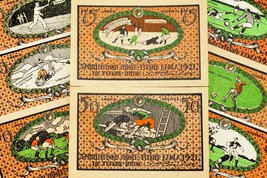 1920&#39;s Germania Notgeld (Emergenza Soldi) 8pc - SPORTS &amp; Attività Da Kahla - £78.06 GBP