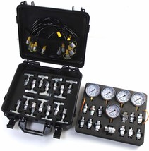 SINOCMP Hydraulic Pressure Test Kit with 5 Gauges, 5 Test, 2 Years Warranty - £258.18 GBP