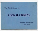 World Famous Leon &amp; Eddie&#39;s Night Club Souvenir Photo New York City 1940 - $37.62