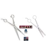 TP/ANVIL Pet PRO Grooming STAINLESS STEEL STRAIGHT&amp;THINNING SHEARS Sciss... - €72,85 EUR