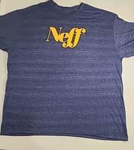Neff Mens Size 3XL Blue Heather Logo Graphic Tee T Shirt - £15.48 GBP