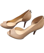 Michael Kors Tan Cutout Peep Toe Pumps Size 7 1/2 M - $67.90 CAD