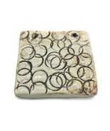 2 Holes Large Square Necklace Pendant For Jewelry Making, Statement Clay... - £15.21 GBP