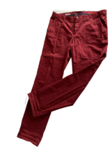 Alberto Luxury Red Modern Pima Cotton  Slim Ft Mens Pants Logo US/UK 38 - $32.38