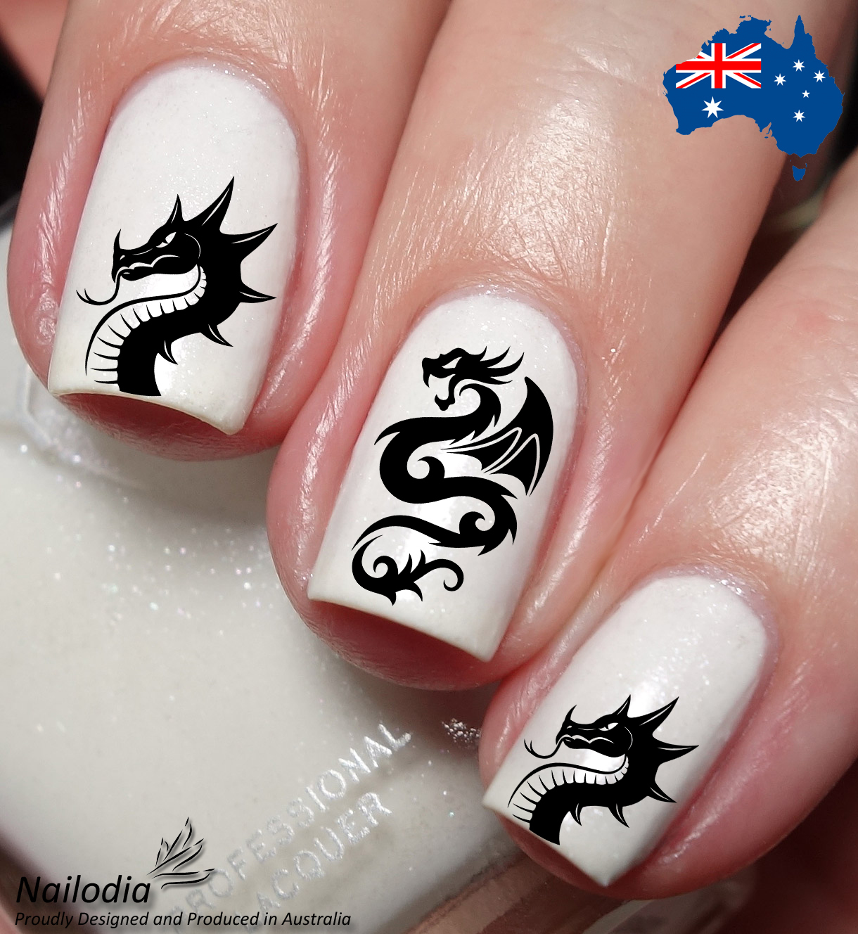 Chinese Dragon Head Nail Art Decal Sticker Water Transfer Slider - $3.99