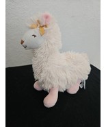 Carters Just One You White Llama Lovey Plush Stuffed Animal Gold Bow Pin... - £13.24 GBP