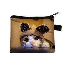 Cat Wallet Cute Purse Cat Mom Fur Mom Gift Cat-Lover Pouch Change Purse - $9.98