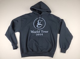 Garth brooks World Tour 2014 sweatshirt hoodie Black Size Large Great Co... - $22.27