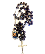 Blessed Mother Dark Violet  Handmade  Rosary, New from Colombia #L064 - £23.34 GBP