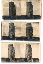 3 x Original Amateur Stereoscopic Photograph c1900 Castle Tower UK - £28.36 GBP