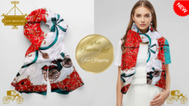 Satin Scarf 35x35 Premium Silk Wrap, Lightweight, Vibrant, and Free Ship... - $49.26 CAD