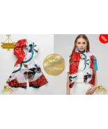 Satin Scarf 35x35 Premium Silk Wrap, Lightweight, Vibrant, and Free Ship... - $49.26 CAD