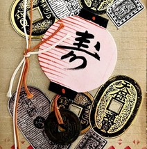 Chinese Christmas Card Daoguang Tongbao Coin Greeting Card 1900-20s PCBG11B - $69.31 CAD