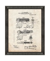 Automatic Firearm Patent Print Old Look with Black Wood Frame - £19.69 GBP+