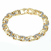 2.40 CT Homme Marin Lien Diamant Bracelet 14k Solide or Jaune 61 G 22.9cm - £7,120.16 GBP