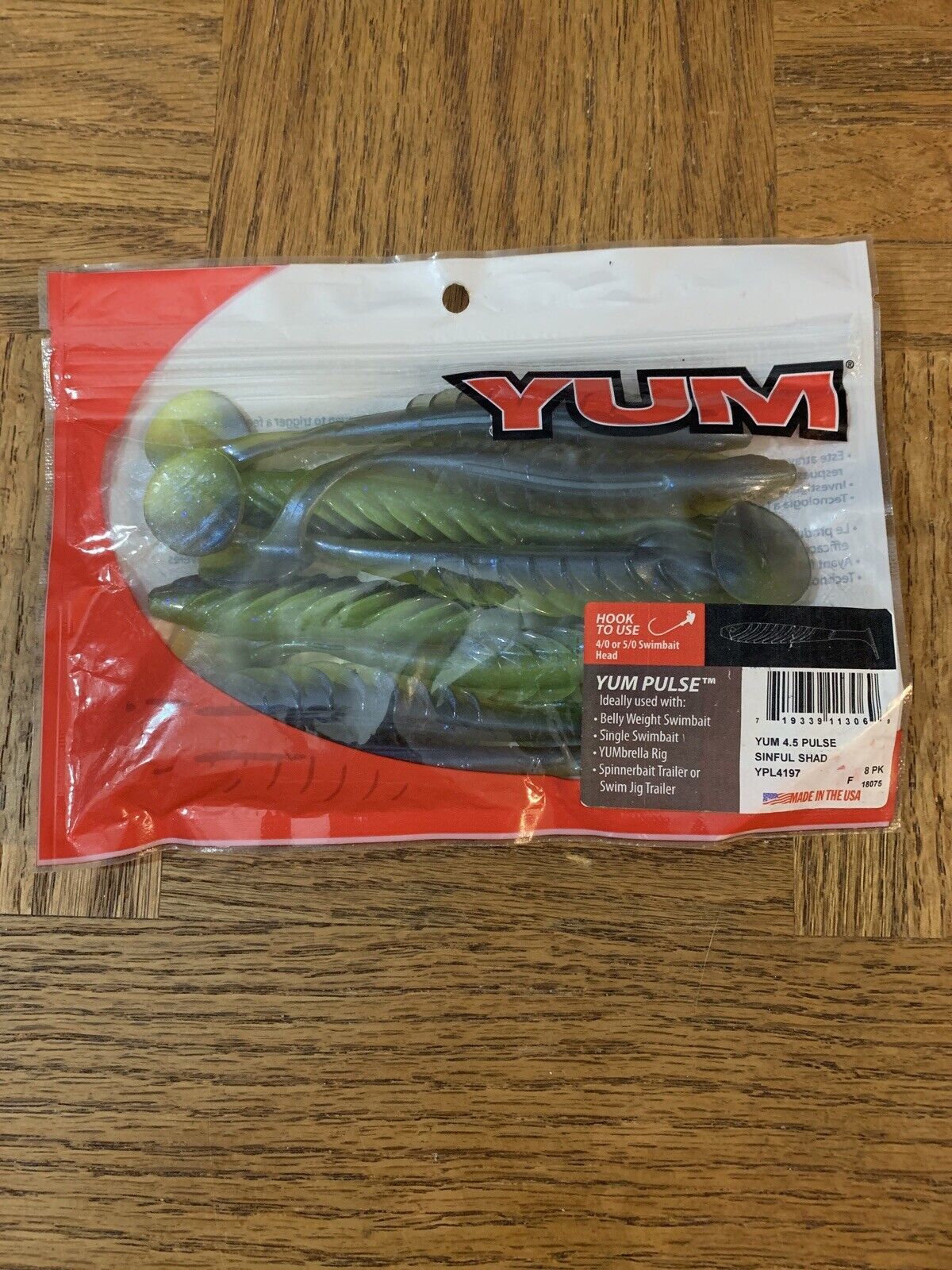 YUM Fishing Bait Yum Pulse Sinful Shad - $7.80