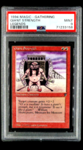 1994 MtG Magic The Gathering Legends Giant Strength Red Vintage Card PSA 9 Mint - £62.68 GBP