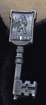 Antique Early 1900s Sterling Silver Skeleton Key To The City Established Est 184 - £42.42 GBP