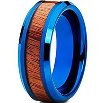 COI Tungsten Carbide Wedding Band Ring With Wood - TG4524  - £103.66 GBP
