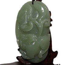3&quot; Aries Amulet China Certified Nature Hetian Nephrite Jade Fortune Goat... - £44.39 GBP