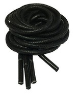 GLAZED BLACK 26&quot; x 1/8&quot; Round LACES waxed 3 4 eyelet Casual Dress Shoe B... - $23.55 CAD