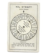 Vintage 1924 Kil O&#39;Watt Electricity Questions Wheel Only-Binghamton, N.Y. - $7.25