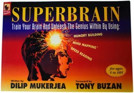 Dilip Mukerjea &amp; Tony Buzan Superbrain 2X Signed Book Memory Building Speed Read - £27.82 GBP