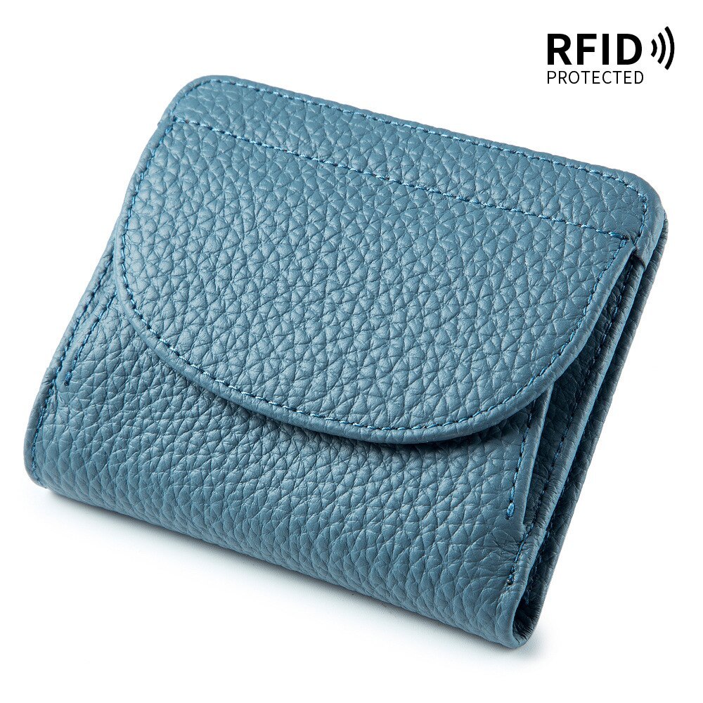 Primary image for Genuine Leather Fashion Small Wallet Women Female Coin Purse Short Card Holder W