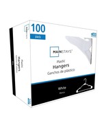 Plastic Notched Adult Hangers for Any Clothing Type, Arctic White 100 Count - $659.17 MXN