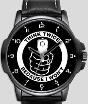 Think Twice Funny Stylish Rare Quality Wrist Watch - £43.30 GBP