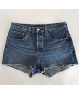 Levi’s 501 Button Fly Women’s Denim Shorts Blue Jean Size 30 High Rise  ... - £26.46 GBP