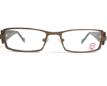 Etnia MOGADISCIO col.BR Brille Rahmen Braune Rechteckig Voll Felge 50-18... - $111.83