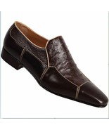 Men&#39;s Handmade black Moccasin slip on custom made dress shoes - £155.23 GBP