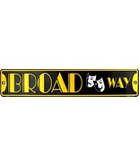 Broadway Theatre Masks 24&quot; x 5&quot; Embossed Metal Street Sign - £10.35 GBP