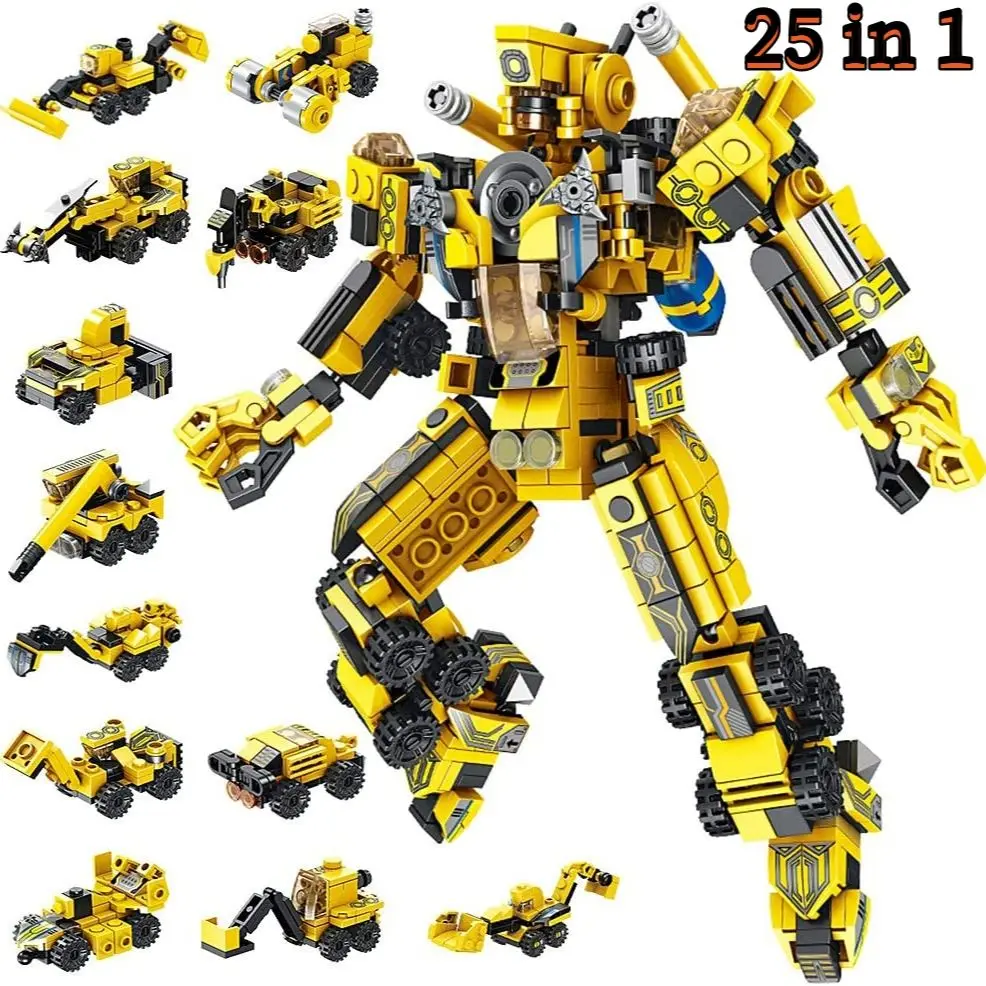 2 in 1 Deformation Robot Building Blocks Sets Bricks Toy Transform Cars Birthday - £33.16 GBP+