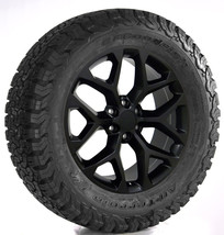 GMC 20&quot; Satin Black Snowflake Wheels Rims BFG Tires 2000-22 Sierra Yukon Denali - £2,142.95 GBP